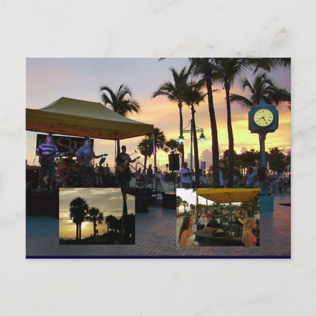 Sunset Celebration Postcard - Fort Myers Beach (Front)