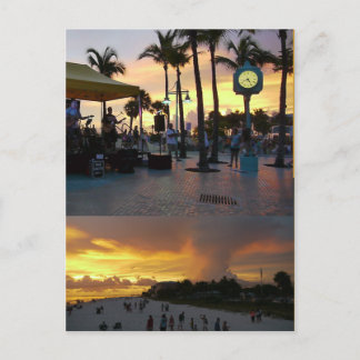 Sunset Celebration Postcard - Fort Myers Beach