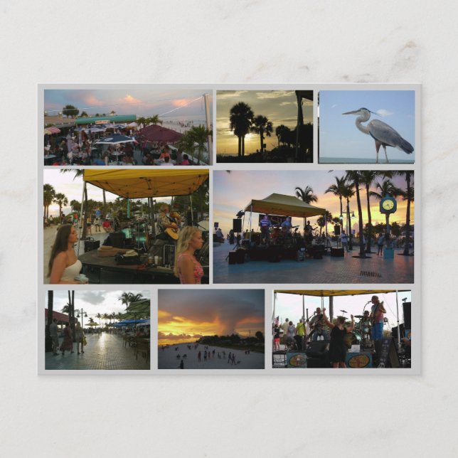 Sunset Celebration Postcard - in Fort Myers Beach (Front)