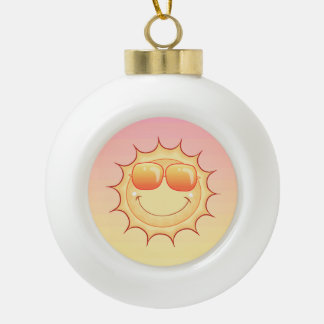 Sunset Ceramic Ball Christmas Ornament