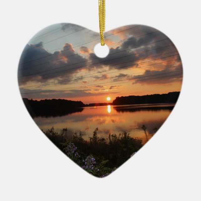 Sunset Ceramic Tree Decoration (Front)