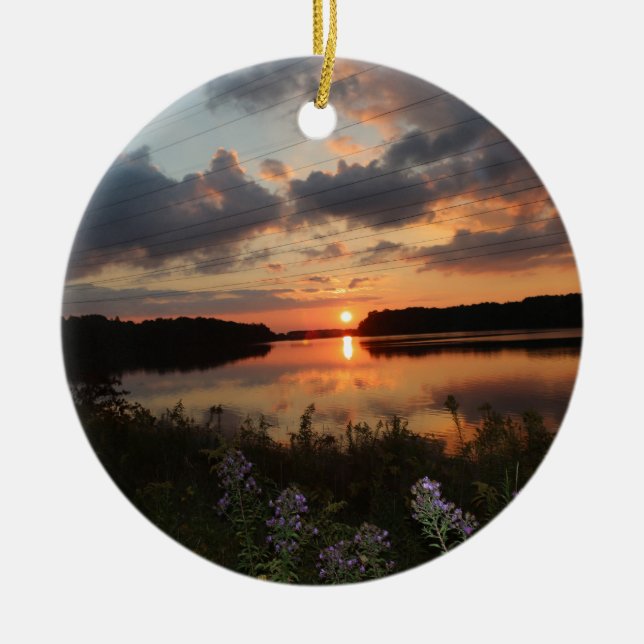 Sunset Ceramic Tree Decoration (Front)