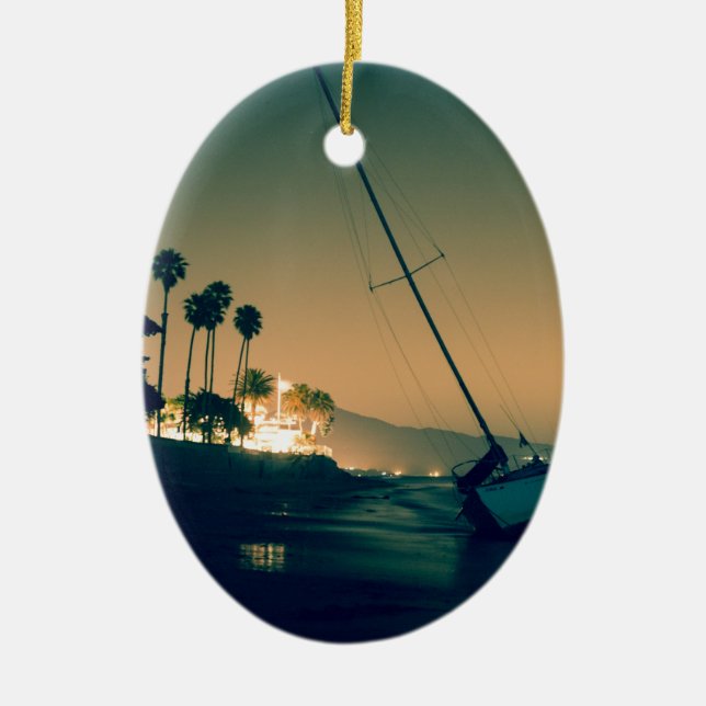 sunset ceramic tree decoration (Front)