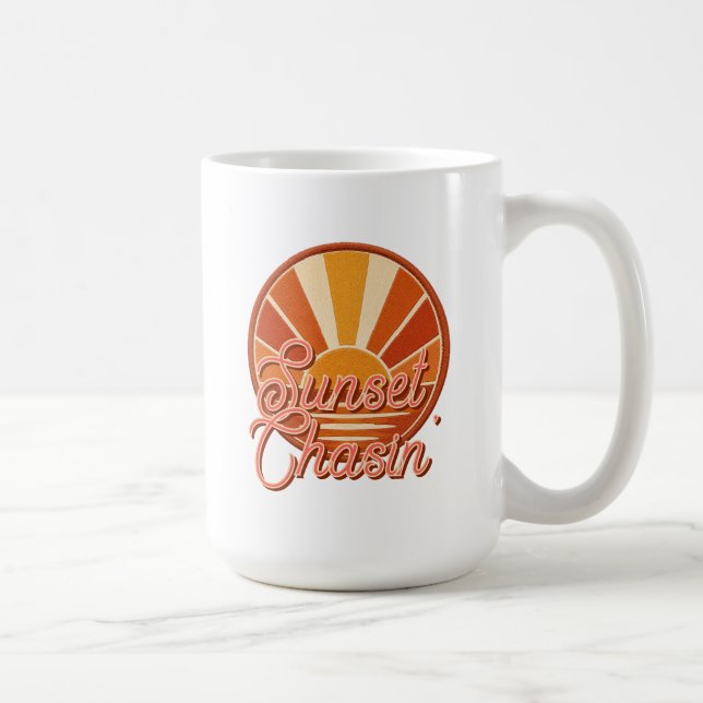 Sunset Chasin' Vintage Vibe Coffee Mug (Right)