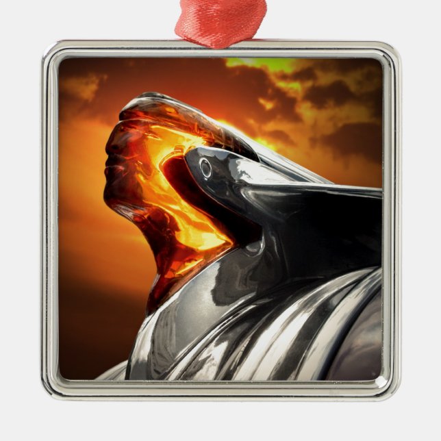 Sunset Chief Pontiac Chieftain Classic Car Metal Tree Decoration (Front)