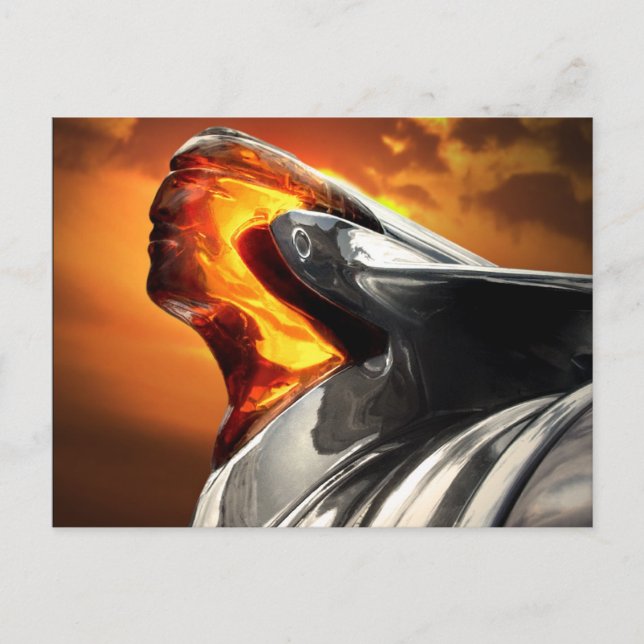 Sunset Chief Pontiac Chieftain Classic Car Postcard (Front)