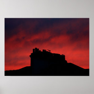 Sunset chimneys poster