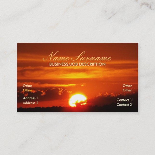 Sunset Circle Business Card (Front)