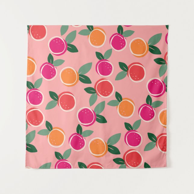 Sunset Citrus Symphony Tapestry (Front)