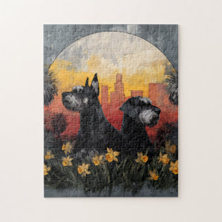 Sunset City Dog Puzzle 