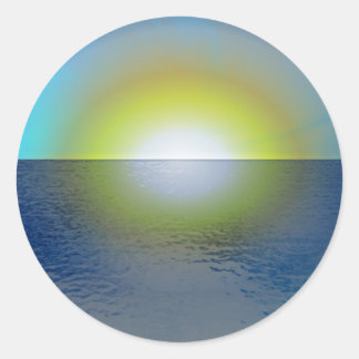 Sunset Classic Round Sticker