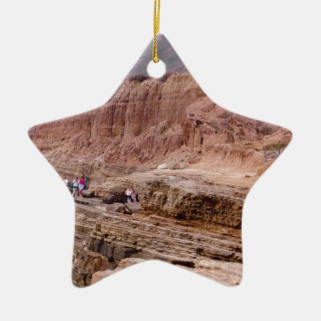 Sunset Cliffs San Diego CA Ceramic Tree Decoration (Front)