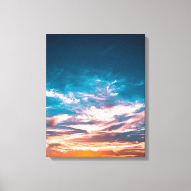 Sunset clouds canvas print (Front)