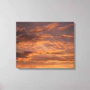 Sunset Clouds I Colourful Sky Photography Canvas Print