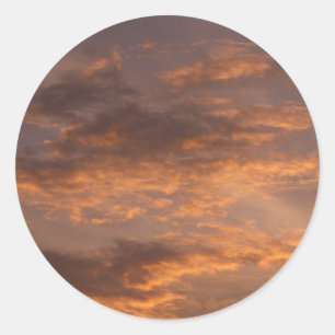 Sunset Clouds I Colourful Sky Photography Classic Round Sticker