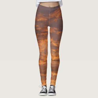 Sunset Clouds I Colourful Sky Photography Leggings