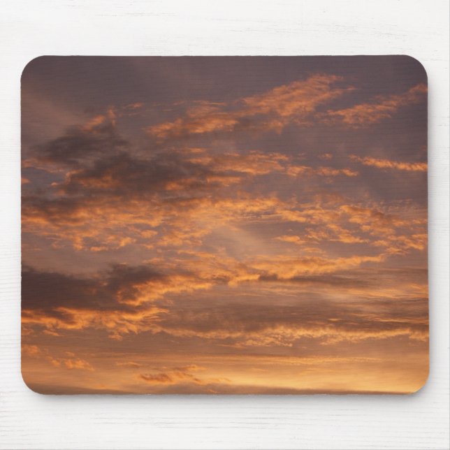 Sunset Clouds I Colourful Sky Photography Mouse Pad (Front)