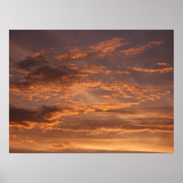 Sunset Clouds I Colourful Sky Photography Poster (Front)