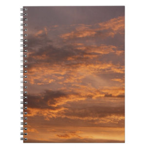 Sunset Clouds I Colourful Sky Photography Spiral Notebook