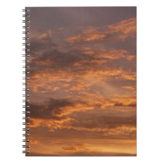 Sunset Clouds I Colourful Sky Photography Spiral Notebook