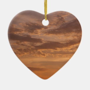 Sunset Clouds II Pastel Abstract Nature Ceramic Tree Decoration