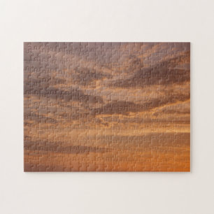Sunset Clouds II Pastel Abstract Nature Jigsaw Puzzle