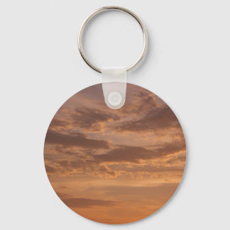 Sunset Clouds II Pastel Abstract Nature Key Ring