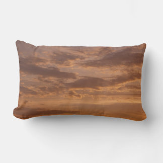 Sunset Clouds II Pastel Abstract Nature Lumbar Cushion