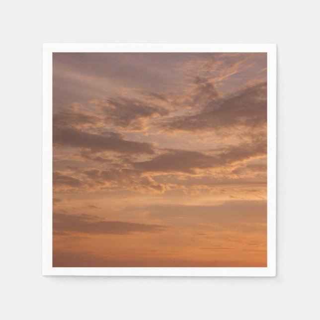 Sunset Clouds II Pastel Abstract Nature Napkin (Front)