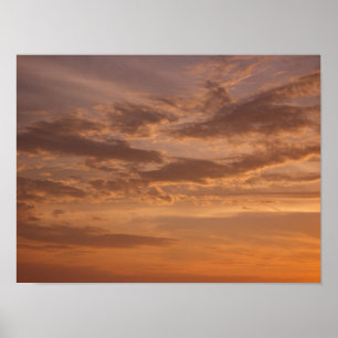Sunset Clouds II Pastel Abstract Nature Poster