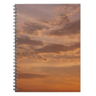Sunset Clouds II Pastel Abstract Nature Spiral Notebook