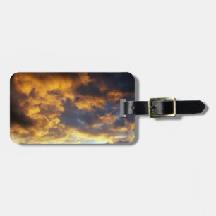 Sunset clouds luggage tag