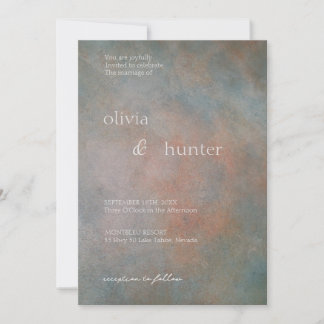 Sunset Clouds Wedding Invitation