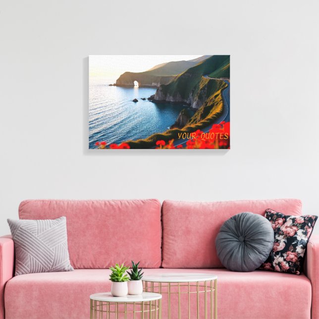 Sunset Coastal Landscape– Dramatic Nature Wall Art (Insitu(LivingRoom))
