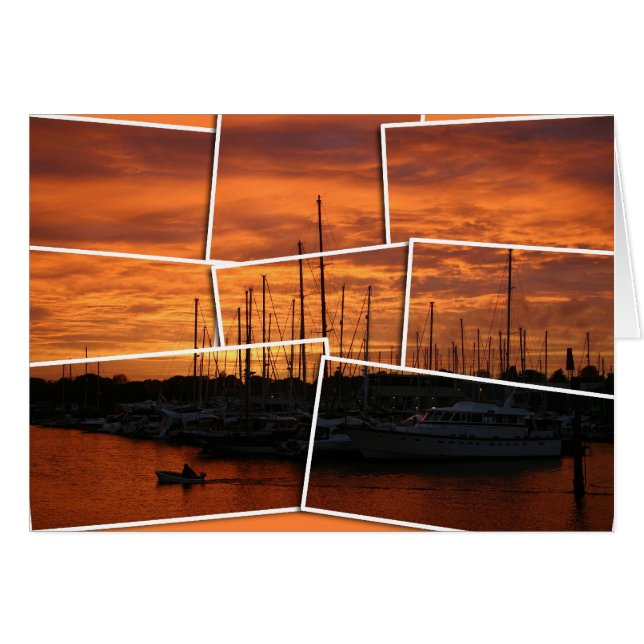 Sunset collage card (Front Horizontal)