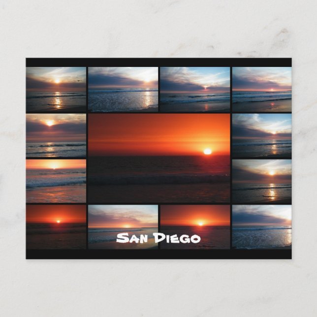 Sunset Collage Postcard (Front)
