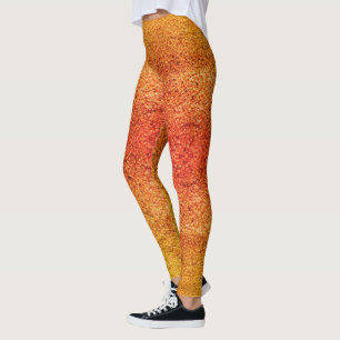 Sunset Colour Grains of Sand Photo Gradient Vibran Leggings