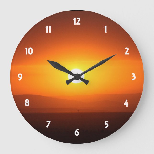 sunset colours large clock (Front)