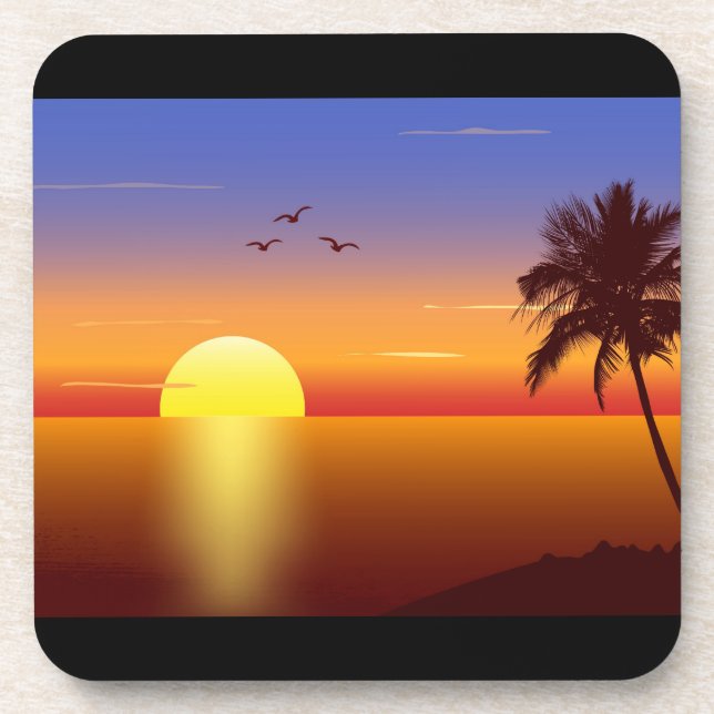 Sunset cork coasters (Front)