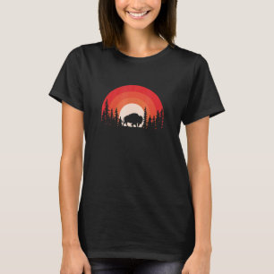 Sunset Country Wildlife Animal American Bison Buff T-Shirt