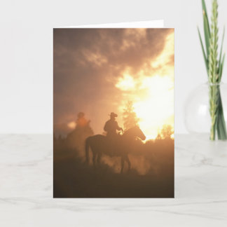 Sunset Cowboy Card