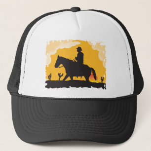 Sunset Cowboy Trucker Hat