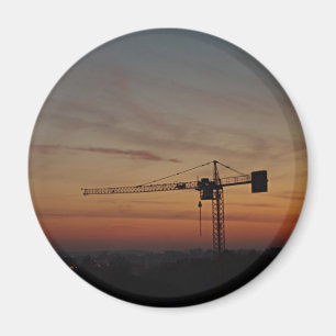 Sunset Crane Magnet