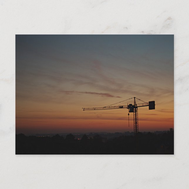 Sunset Crane Postcard (Front)