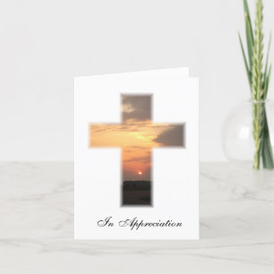 Sunset cross Thank you Card