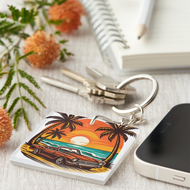 Sunset Cruise Paradise Key Ring (Front Right)