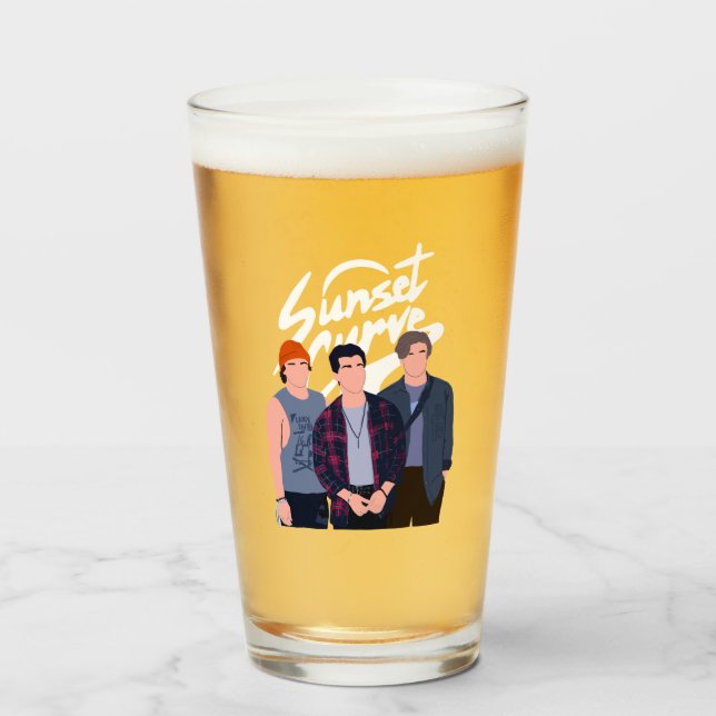 Sunset Curve minimalist 90's style Glass (Front Filled)