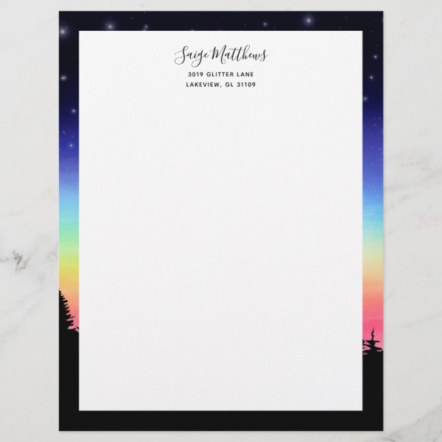Sunset Custom Letterhead (Front)