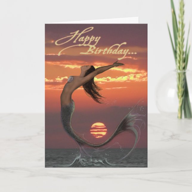 sunset dance happy birthday card (Front)
