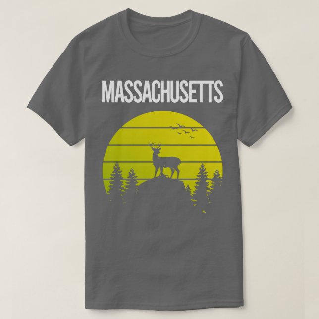 Sunset Deer Massachusetts  T-Shirt (Design Front)